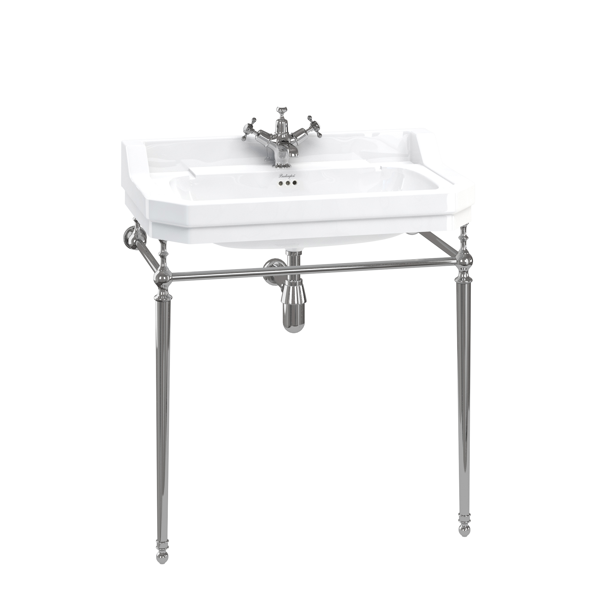 Edwardian 80cm basin with basin stand